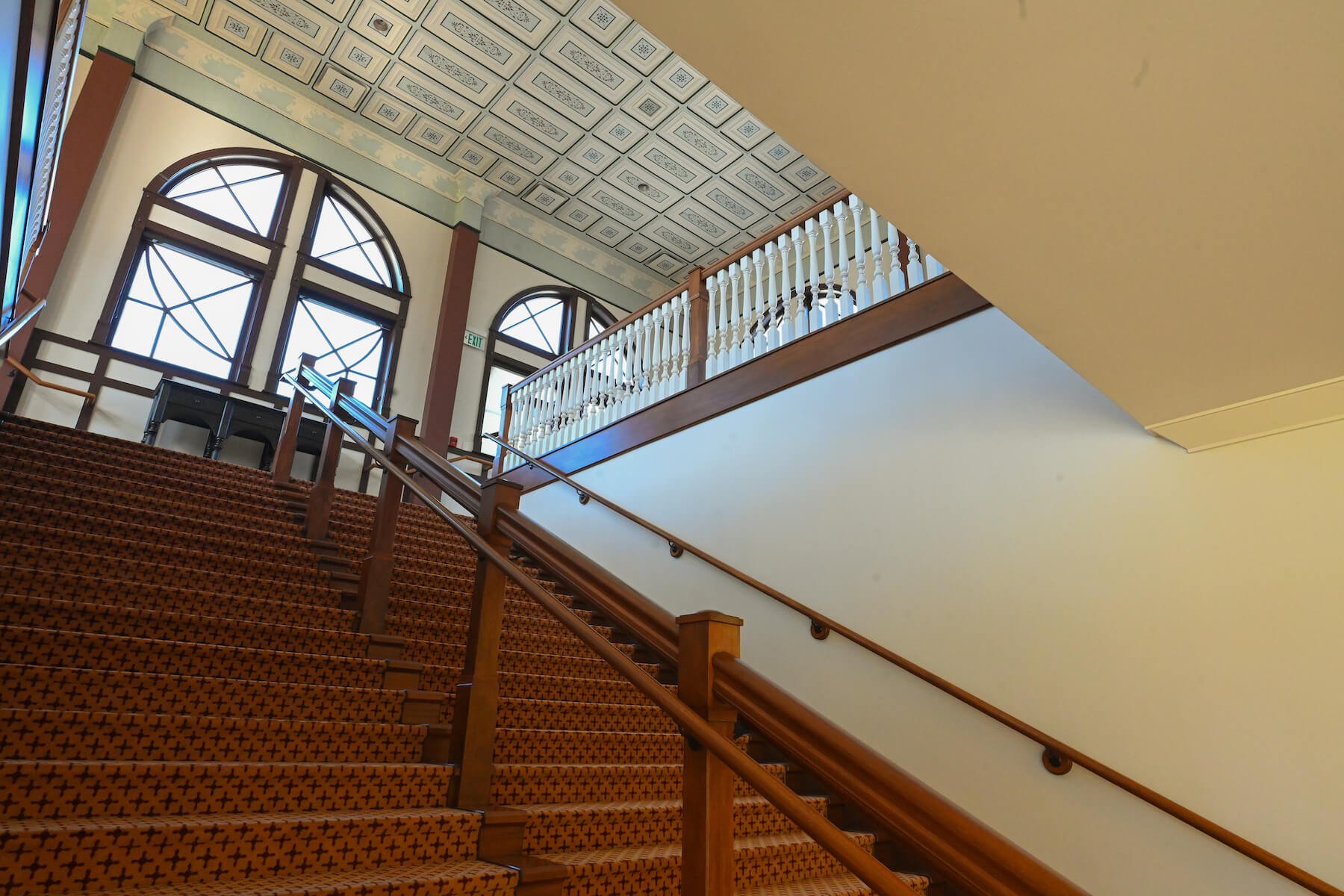 staircase in brigham academy center